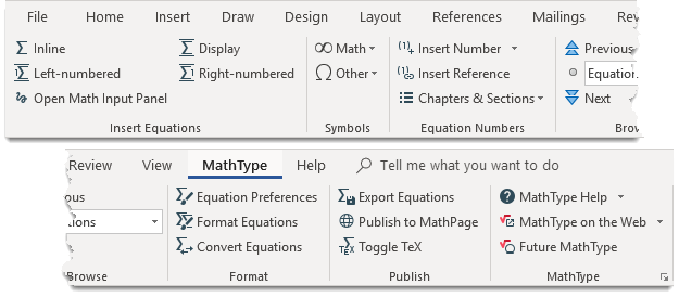 keyboard shortcut for insert equation in word
